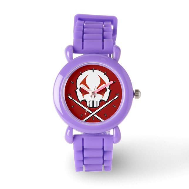 Rock & Roll Watch Heavy Metal Drummer Wrist Watch Horloge (Voorkant)