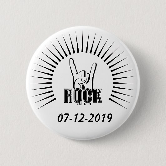 Rock Ronde Button 5,7 Cm (Voorkant)