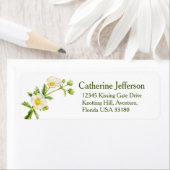 Rock roos white bruiloft slim antwoord adresetiket etiket (Insitu)