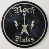 Rock Rules! Ronde Button 6,0 Cm (Voorkant)