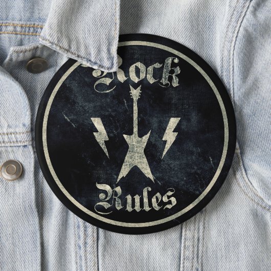 Rock Rules! Ronde Button 6,0 Cm (In situ)