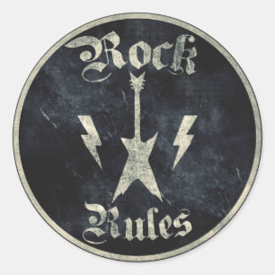 Rock Rules! Ronde Sticker