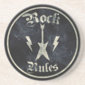 Rock Rules! Zandsteen Onderzetter (Voorkant)
