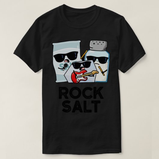 Rock Salt Funny Condiment Muziek Pun 1 T-shirt (Design voorkant)