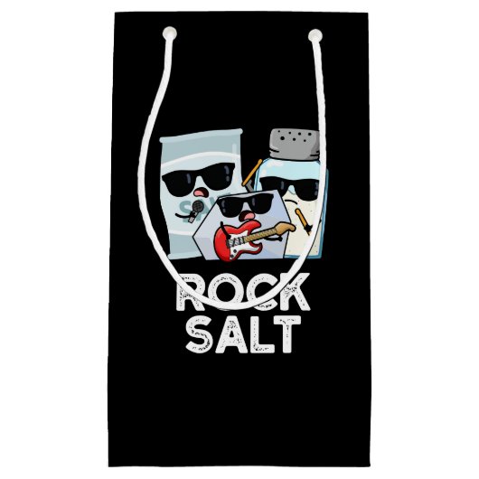 Rock Salt Funny Condition Music Pun Dark BG Klein Cadeauzakje (Voorkant)