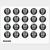 Rock Salt Funny Condition Music Pun Dark BG Ronde Sticker (Vel)