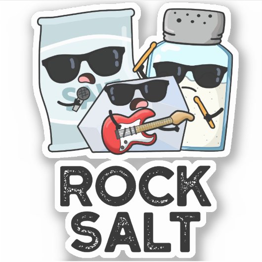 Rock Salt Funny Condition Music Pun Sticker (Voorkant)