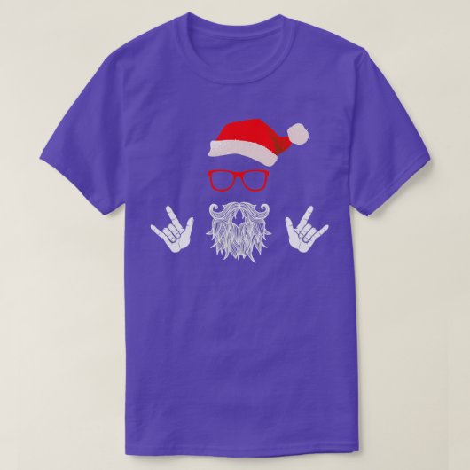 Rock Santa Claus Beard Pet zonnebril T-shirt (Design voorkant)