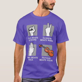 Rock schaar papier is niets dat Violin verslaat T-shirt
