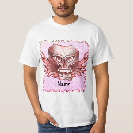 Rock Schedel Biker T-Shirt (Voorkant)