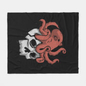 Rock Schedel Heavy Metal Fleece Deken (Voorkant (Horizontaal))