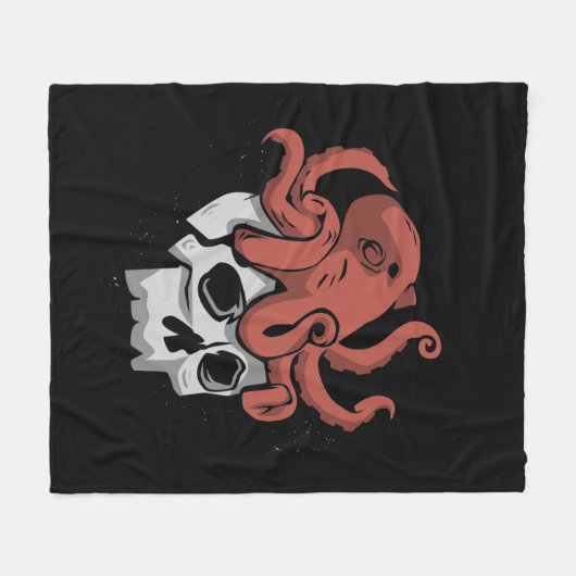 Rock Schedel Heavy Metal Fleece Deken (Voorkant (Horizontaal))