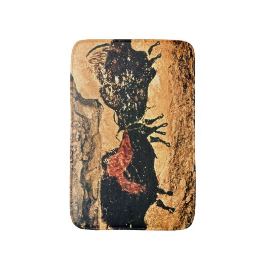 Rock-schilderij van bison, c.17000 BC Badmat (Voorkant Verticaal)