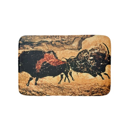 Rock-schilderij van bison, c.17000 BC Badmat (Voorkant)