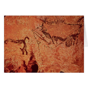 Rock-schilderij van een jachtscène, c.17000 BC