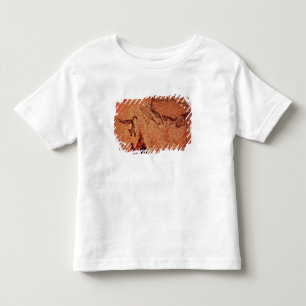 Rock-schilderij van een jachtscène, c.17000 BC Kinder Shirts