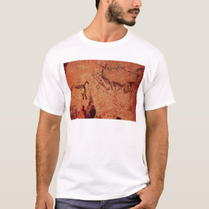 Rock-schilderij van een jachtscène, c.17000 BC T-shirt