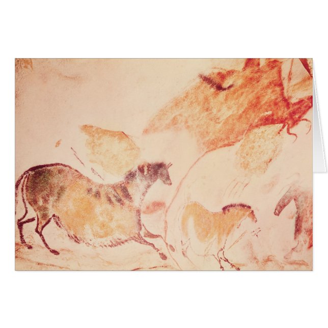 Rock-schilderij van paarden, c.17000 BC (Voorkant Horizontaal)