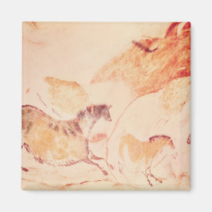 Rock-schilderij van paarden, c.17000 BC Magneet