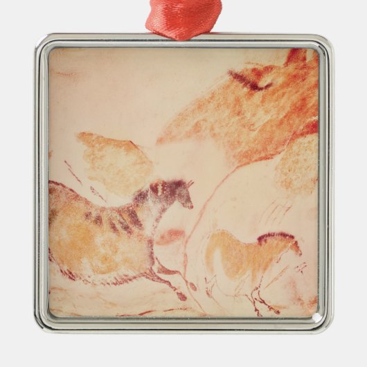 Rock-schilderij van paarden, c.17000 BC Metalen Ornament (Voorkant)