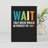 Rock-schilders wachten op grappige regenboogstone  kaart (Staand voorkant)