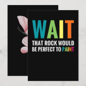 Rock-schilders wachten op grappige regenboogstone  kaart (Voorkant / Achterkant)