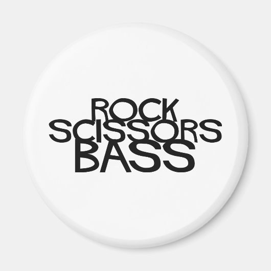 Rock Scissors Bass Magneet (Voorkant)