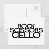Rock Scissors Cello Briefkaart (Voorkant / Achterkant)