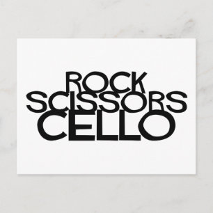 Rock Scissors Cello Briefkaart