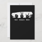 Rock Scissors Heavy Metal Music Concert Band Bassi Kaart (Voorkant)