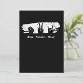 Rock Scissors Heavy Metal Music Concert Band Bassi Kaart (Staand voorkant)
