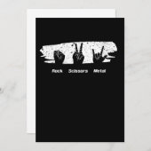 Rock Scissors Heavy Metal Music Concert Band Bassi Kaart (Voorkant / Achterkant)