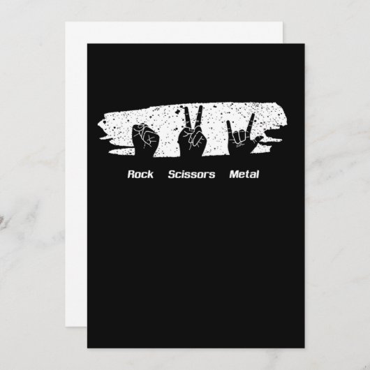 Rock Scissors Heavy Metal Music Concert Band Bassi Kaart (Voorkant / Achterkant)