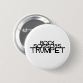 Rock Scissors Trumpet Ronde Button 5,7 Cm (Voorkant /achterkant)