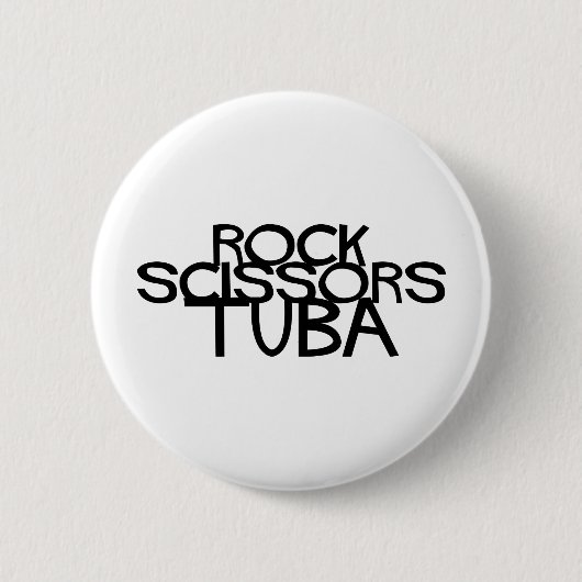 Rock Scissors Tuba Ronde Button 5,7 Cm (Voorkant)