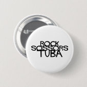 Rock Scissors Tuba Ronde Button 5,7 Cm (Voorkant /achterkant)