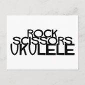 Rock Scissors Ukulele Briefkaart (Voorkant)