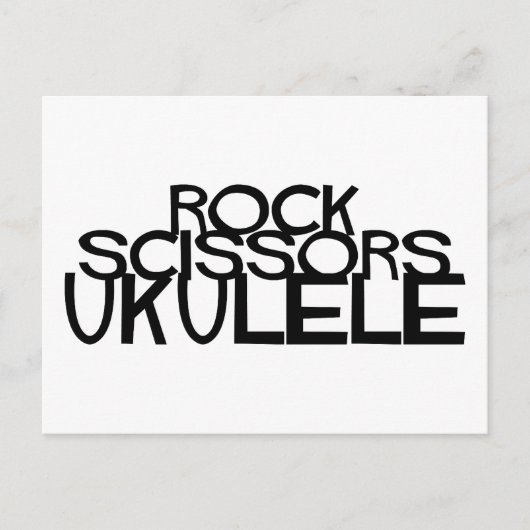 Rock Scissors Ukulele Briefkaart (Voorkant)