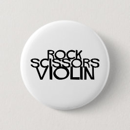 Rock Scissors Violin Ronde Button 5,7 Cm