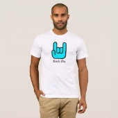 Rock Sign Hand Mannen T-shirt (Voorkant volledig)