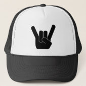 Rock Sign Trucker Hat Trucker Pet (Voorkant)