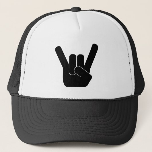 Rock Sign Trucker Hat Trucker Pet (Voorkant)
