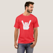 Rock Sign White T-shirt (Voorkant volledig)
