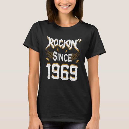 Rock sinds 1969 53rd Birthday 53 jaar oud. T-shirt (Voorkant)