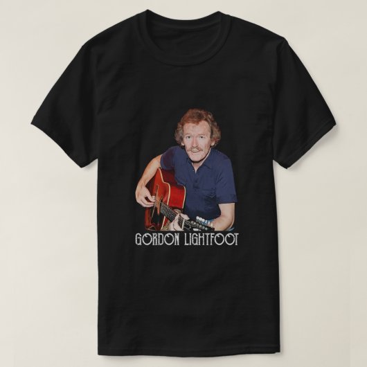 Rock Singer Gordon Lightfoot T-shirt (Design voorkant)
