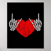 Rock Skeleton Hand Heart Rock and Roll Poster (Voorkant)