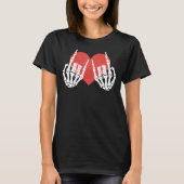 Rock Skeleton Heart The lovers Heart skeleton hand T-shirt (Voorkant)
