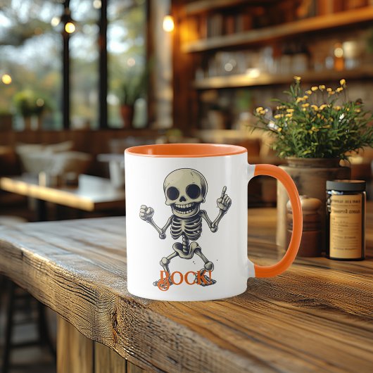 Rock Skeleton Mok - Leuke en Griezelen Halloween S