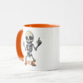 Rock Skeleton Mok - Leuke en Griezelen Halloween S (Voorkant links)