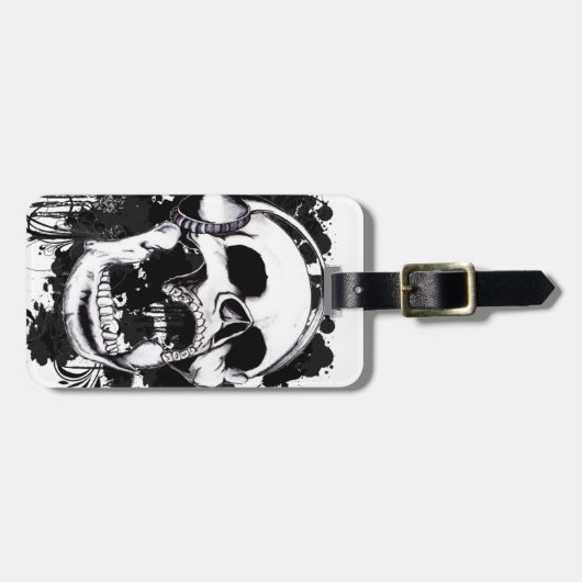 Rock Skull Bagagelabel (Voorkant horizontaal)